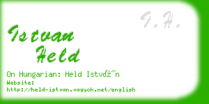 istvan held business card